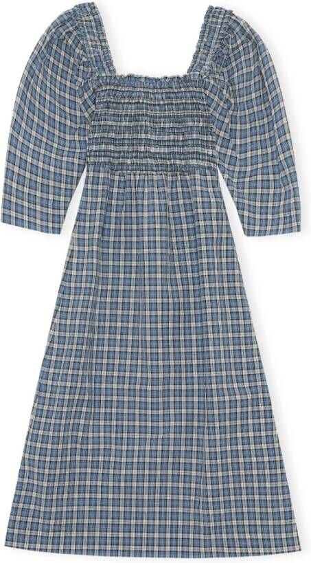 Ganni Dag Midi -jurk Blauw Dames