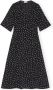 Ganni Printed Midi Dress Zwart Dames - Thumbnail 2