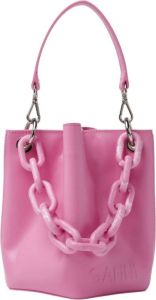Ganni Diamond Bucket Bag Roze Dames