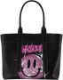 Ganni Veelzijdige Canvas Tote Bag Phantom Leer Black Dames - Thumbnail 1