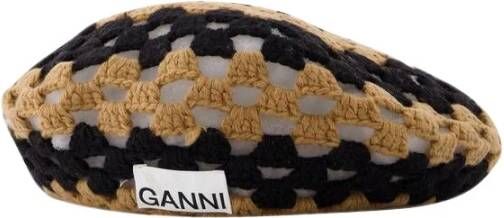 Ganni Haak beanie hoed in bruine gee wol Bruin Dames