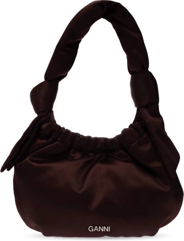 Ganni Shoulder Bags Brown Dames
