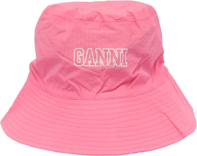 Ganni Hats Pink Roze Dames