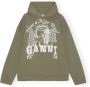 Ganni Oversized Hoodie met dierenprint en zak Green Heren - Thumbnail 3