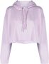 Ganni Mistery Lilac Cropped Oversized Hoodie Purple Dames - Thumbnail 1