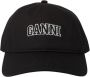 Ganni Baseballpet met logo Zwart Dames - Thumbnail 1
