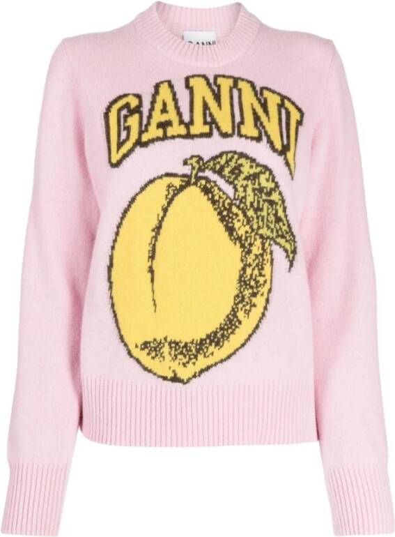 Ganni Knitwear Roze Dames