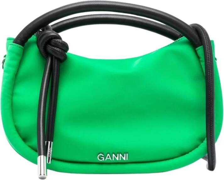 Ganni Knot Mini BAG Groen Dames