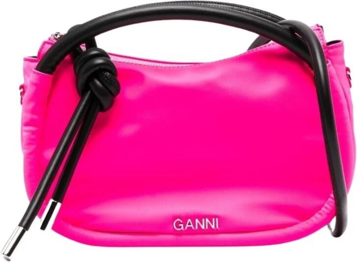 Ganni Knot Mini BAG Roze Dames
