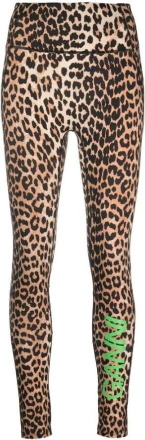 Ganni Leggings Bruin Dames