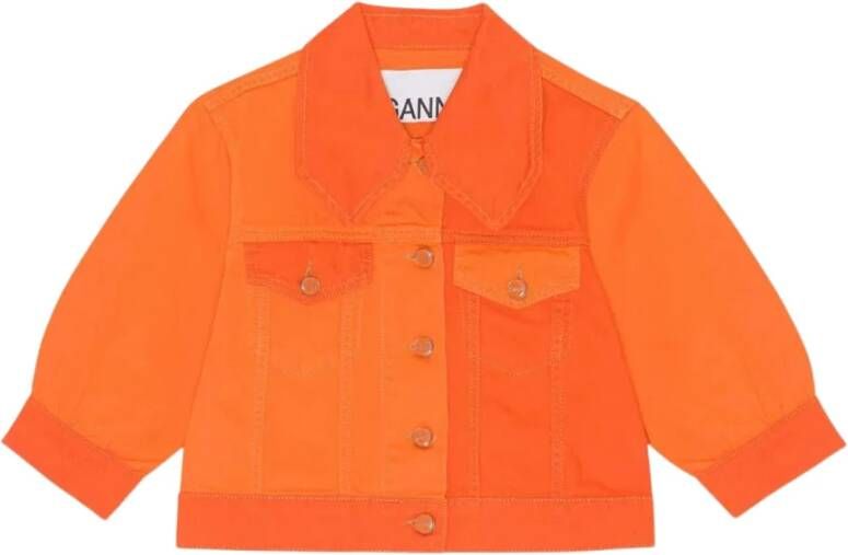 Ganni Light Jackets Oranje Dames