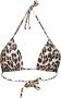 Ganni Leopard Print String Bikini Top Beige Dames - Thumbnail 8