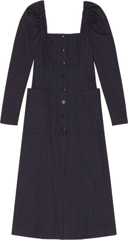 Ganni Midi Dresses Blauw Dames