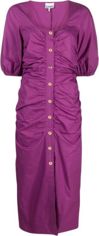 Ganni Paarse jurken Purple Dames