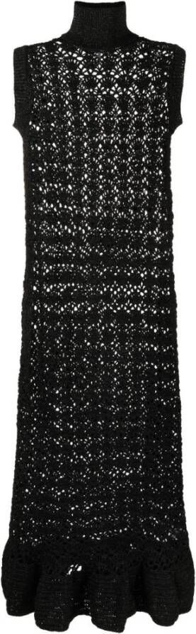 Ganni Midi Dresses Zwart Dames
