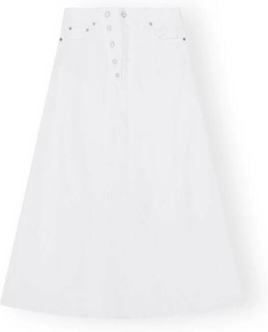 Ganni Midi Skirts White Dames