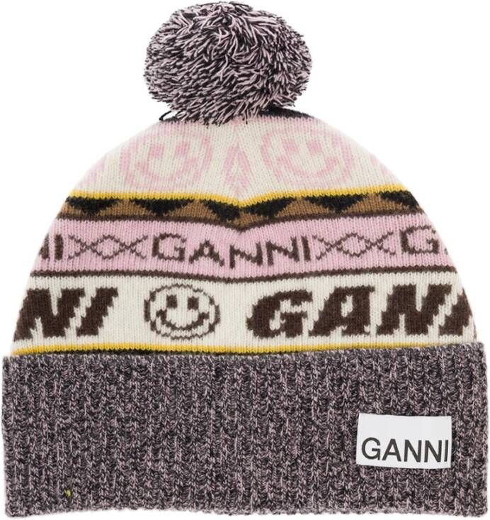 Ganni Muts Grijs Dames