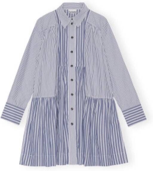 Ganni Dagshirtjurk Blauw Dames