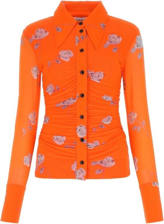 Ganni Shirt Oranje Dames