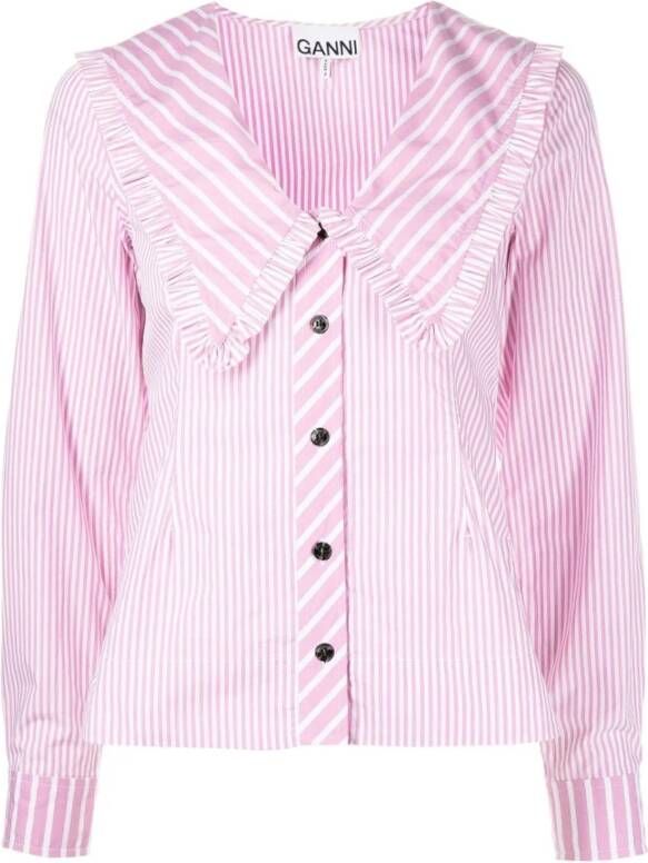 Ganni Shirt Roze Dames