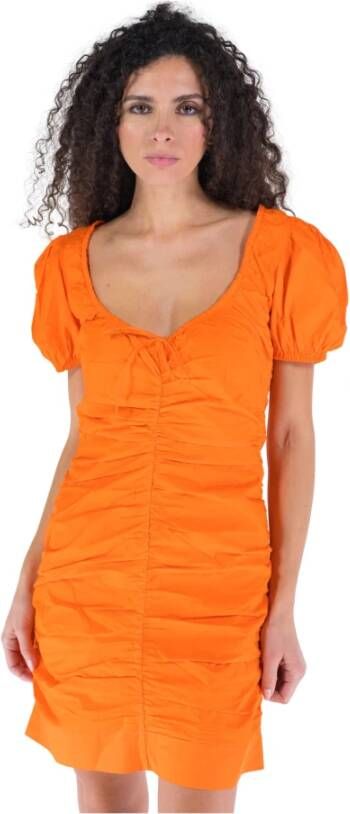 Ganni Short Dresses Oranje Dames