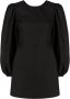 Ganni Poplin Jurk met Open Rug Black Dames - Thumbnail 1