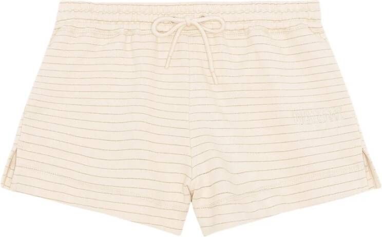 Ganni Short Software Isoli Lurex Sand Beige Dames