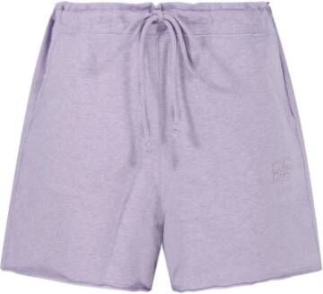 Ganni Shorts met logo Purple Dames