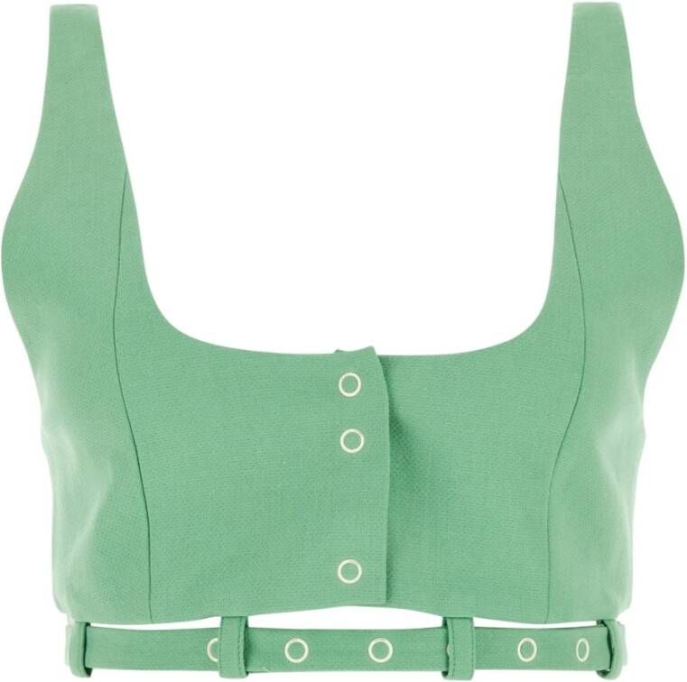Ganni Sleeveless Tops Groen Dames