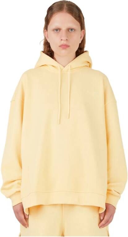 Ganni Anijsgeel Oversized Hoodie EcoLife Yellow Dames