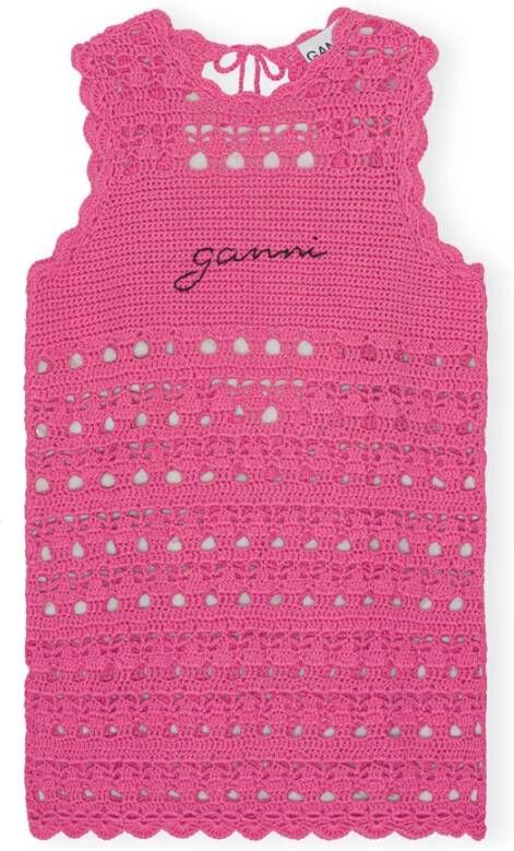 Ganni Summer Dresses Roze Dames