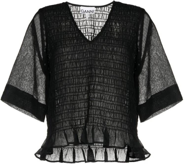 Ganni Sweaters Black Zwart Dames