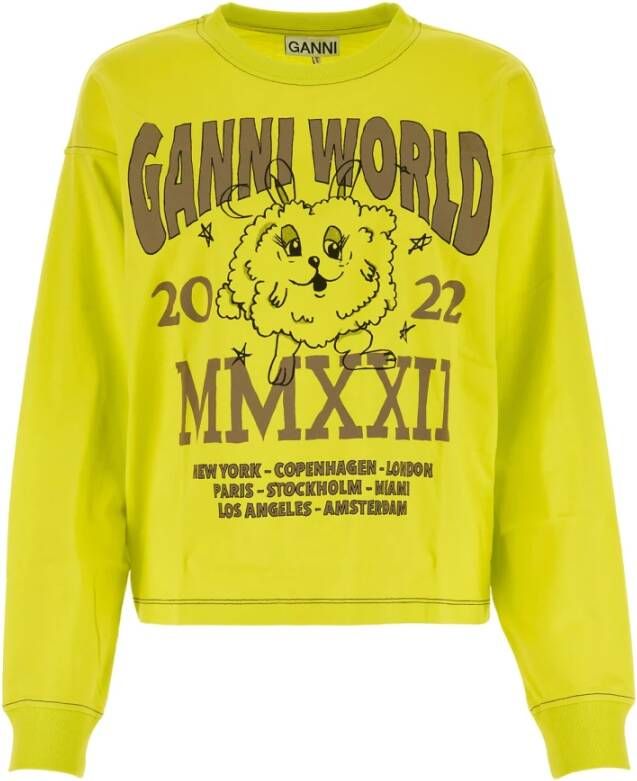 Ganni Sweatshirt Yellow Dames