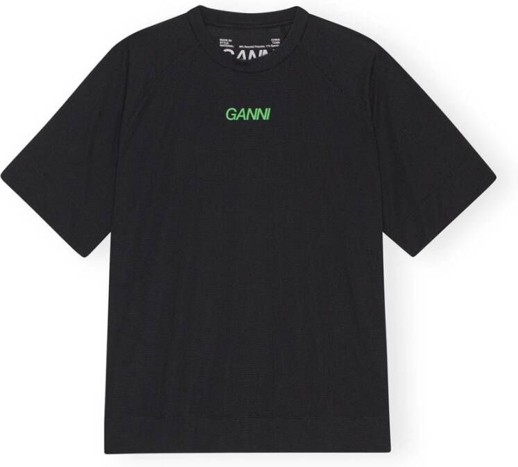 Ganni T-shirt Zwart Dames