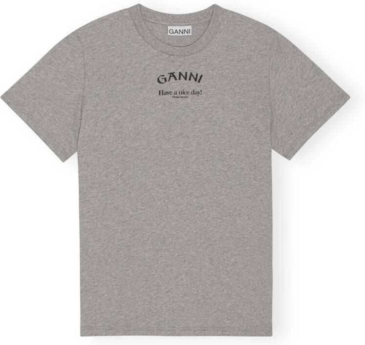 Ganni T-Shirts Grijs Dames
