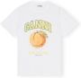 Ganni Ontspannen T-shirt in perzikkleur White Dames - Thumbnail 3