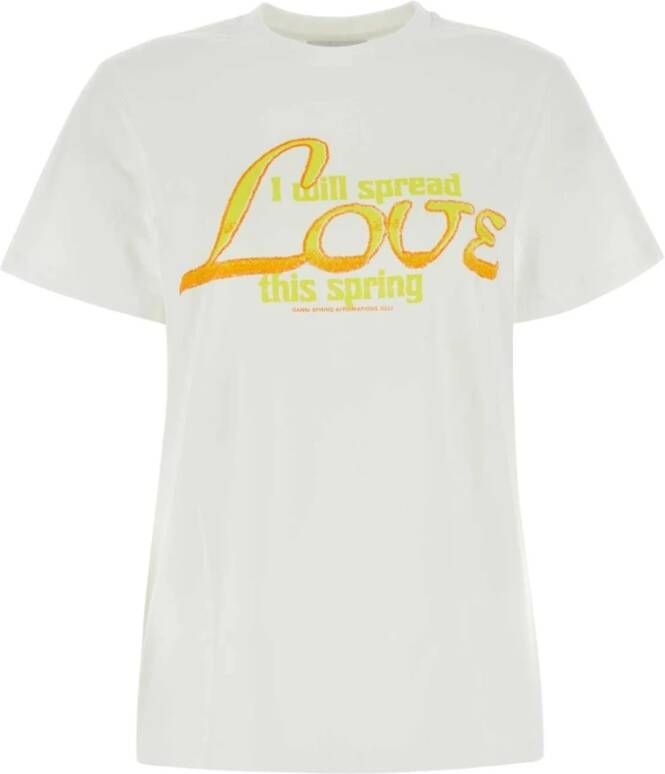 Ganni T-Shirts Wit Dames