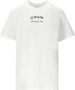 Ganni Witte Dunne Jersey Relaxte O-Hals T-Shirt White Dames - Thumbnail 1