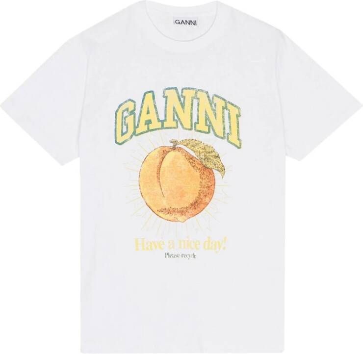 Ganni T-Shirts Wit Dames