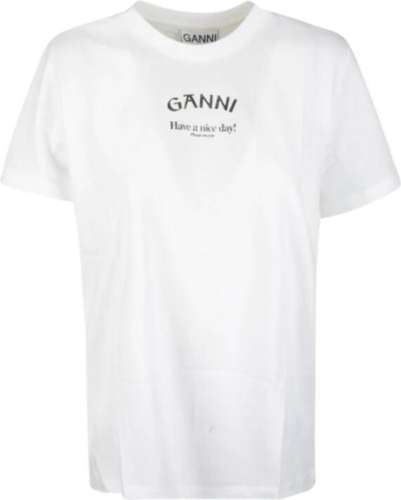 Ganni T-Shirts Wit