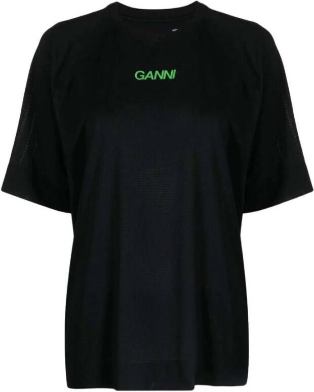 Ganni T-Shirts Zwart Dames