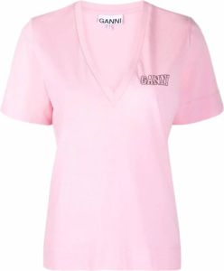 Ganni T3201 T-Shirts Roze Dames