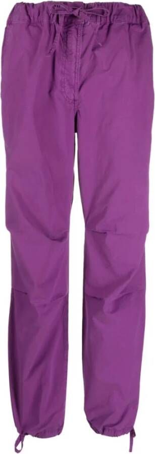 Ganni Tapered Trousers Purple Dames