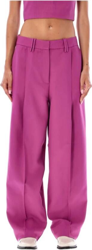Ganni Trousers Purple Dames