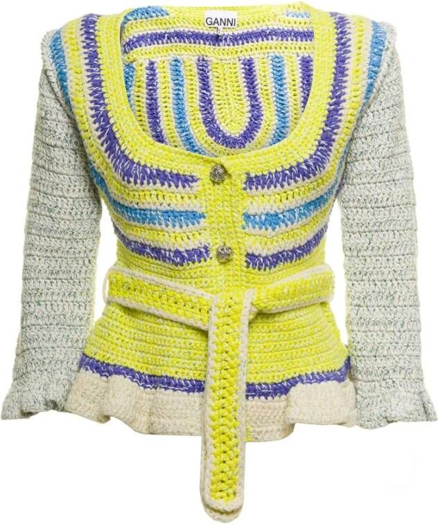 Ganni Retro Gehaakte Vest Multicolor Dames
