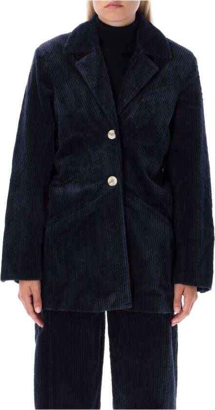 Ganni Vrouwenkledingjassen; Coats F73096003 Blauw Dames
