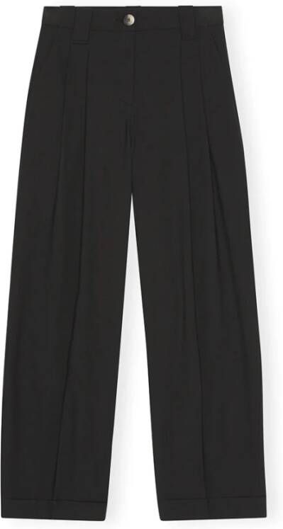Ganni Wijde broek Zwart Dames