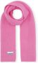 Ganni Wollen Gebreide Sjaal met Logo Patch Pink Dames - Thumbnail 1