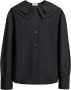 Ganni Zwarte Dubbele Kraag Shirt Zwart Dames - Thumbnail 1