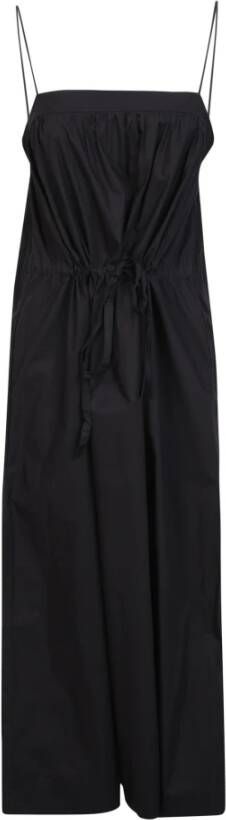 Ganni Zwarte mouwloze jurk met verstelbare taille Zwart Dames